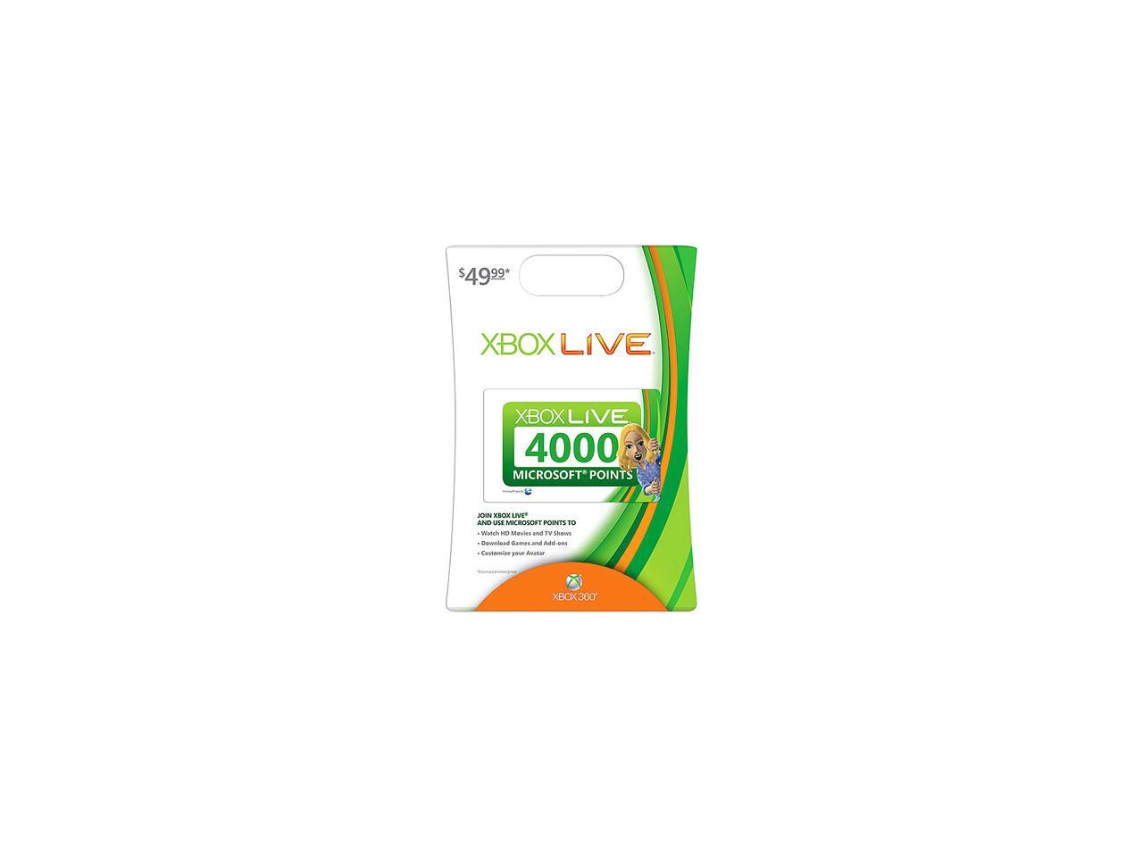 Microsoft XBOX 360 Live 4000 Points Card