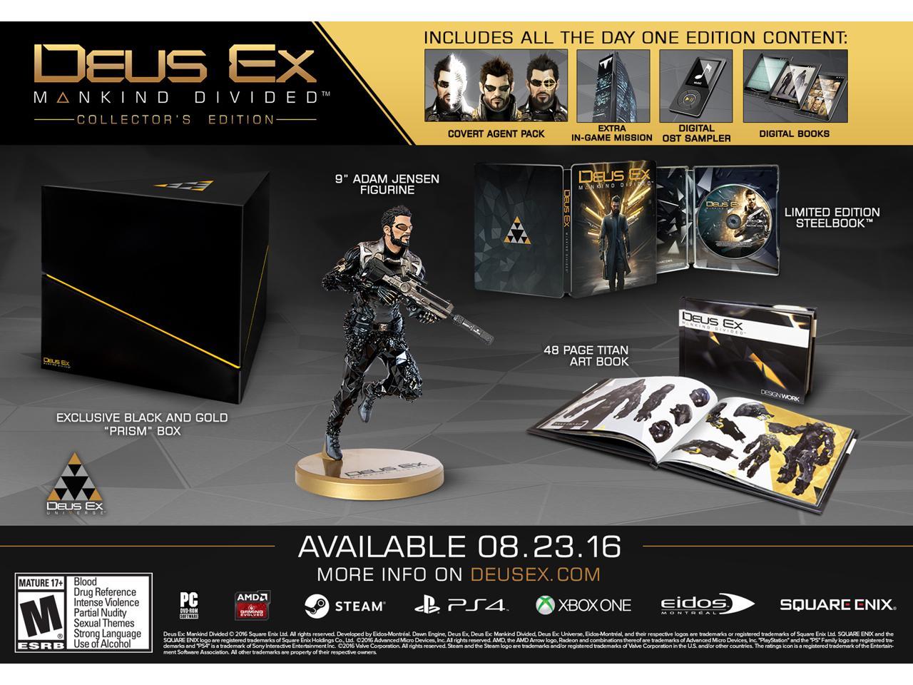 Deus Ex Mankind Divided Collector S Edition Xbox One Newegg Com