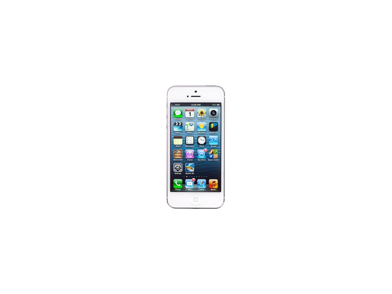 Apple Iphone 5 Md296ll A Unlocked Smart Phone With 4 Screen Ios 6 32gb Memory 4 0 White 32 Gb Storage 1 Gb Ram Newegg Com
