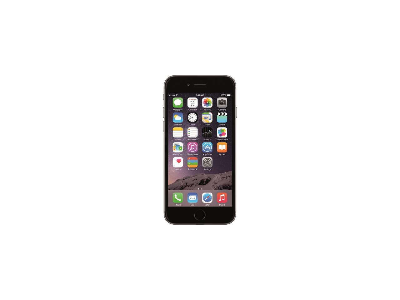 Used Very Good Apple Iphone 6 16gb 4g Lte Unlocked Cell Phone With 1gb Ram Space Gray Newegg Com