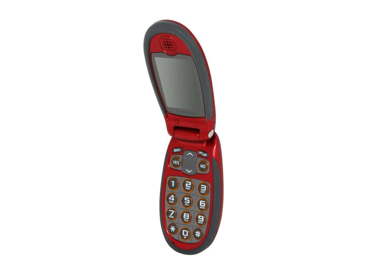 Samsung Jitterbug J SPHA310 Cell Phone 2.1" Red