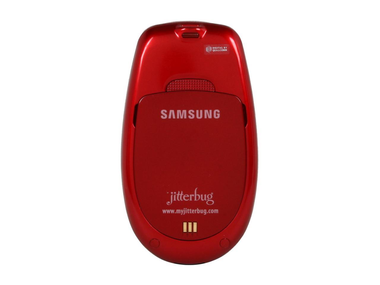 Samsung Jitterbug J SPHA310 Cell Phone 2.1" Red
