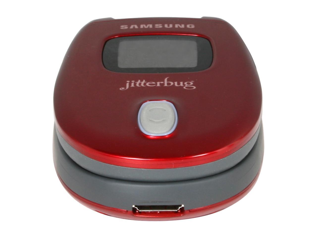 Samsung Jitterbug J SPHA310 Cell Phone 2.1" Red
