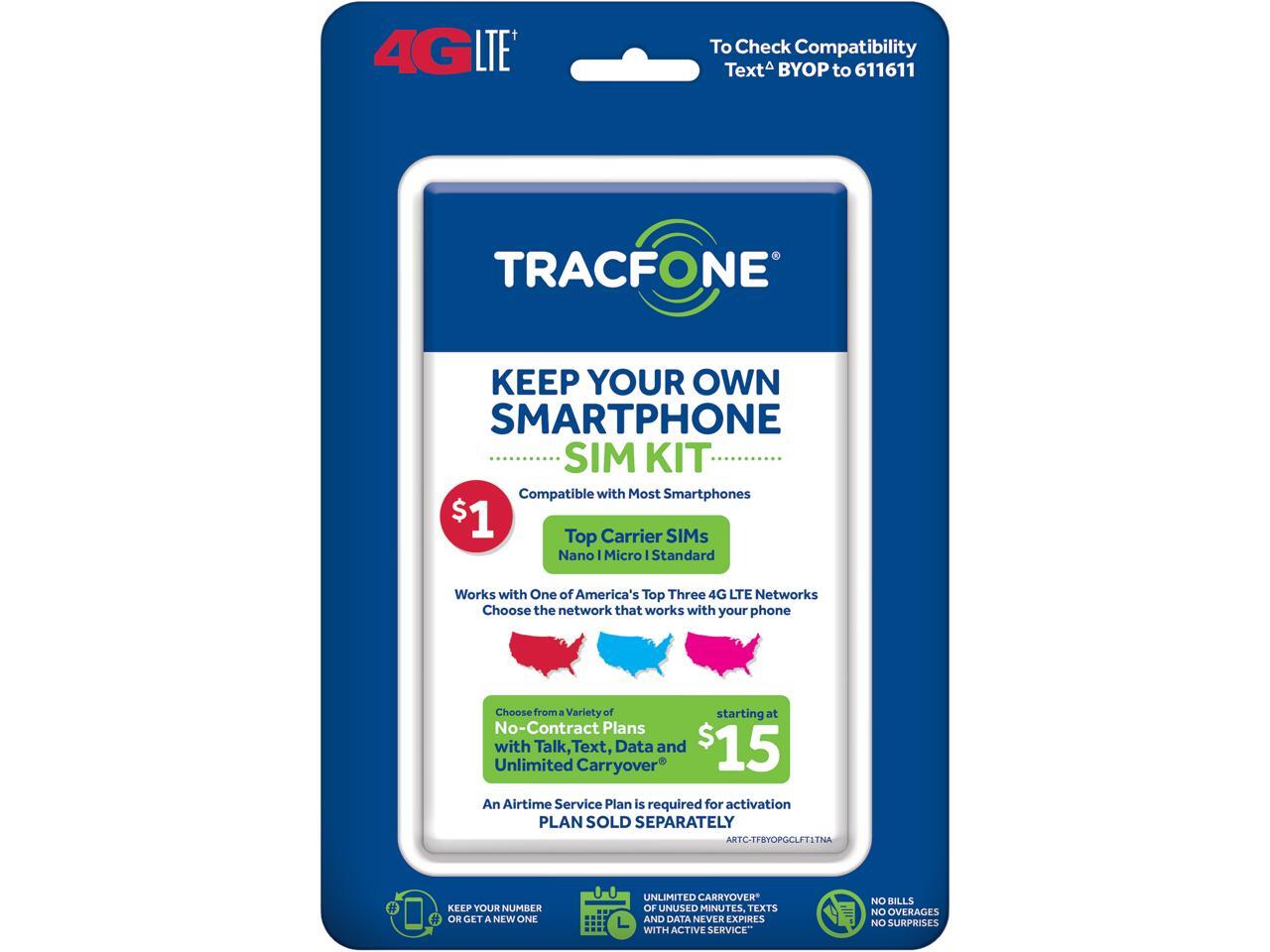 TracFone Bring Your Own Phone SIM Activation Kit (Triple Punch