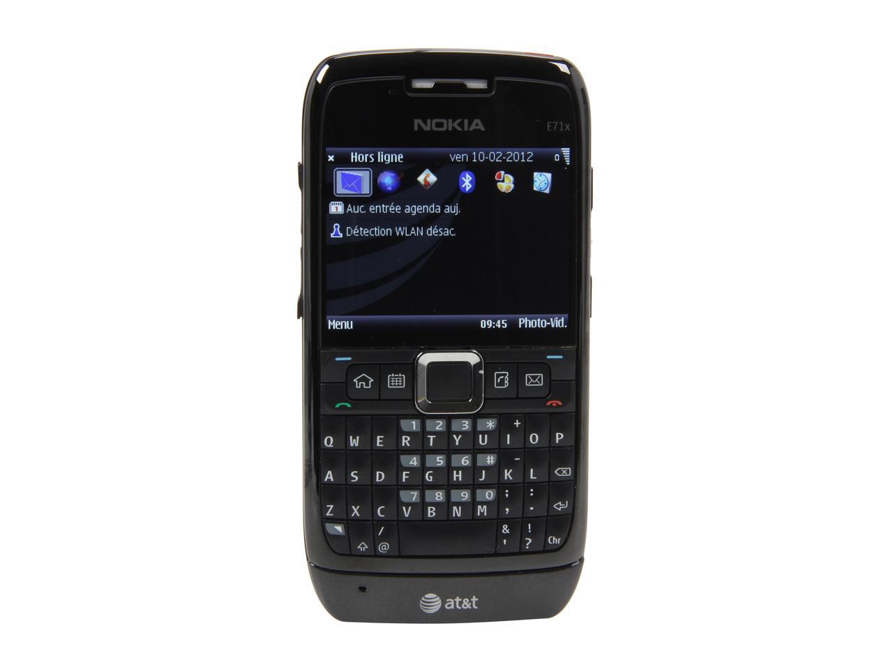 Nokia E71x Black 3G Unlocked GSM Bar Phone w/ QWERTY Keyboard / WiFi