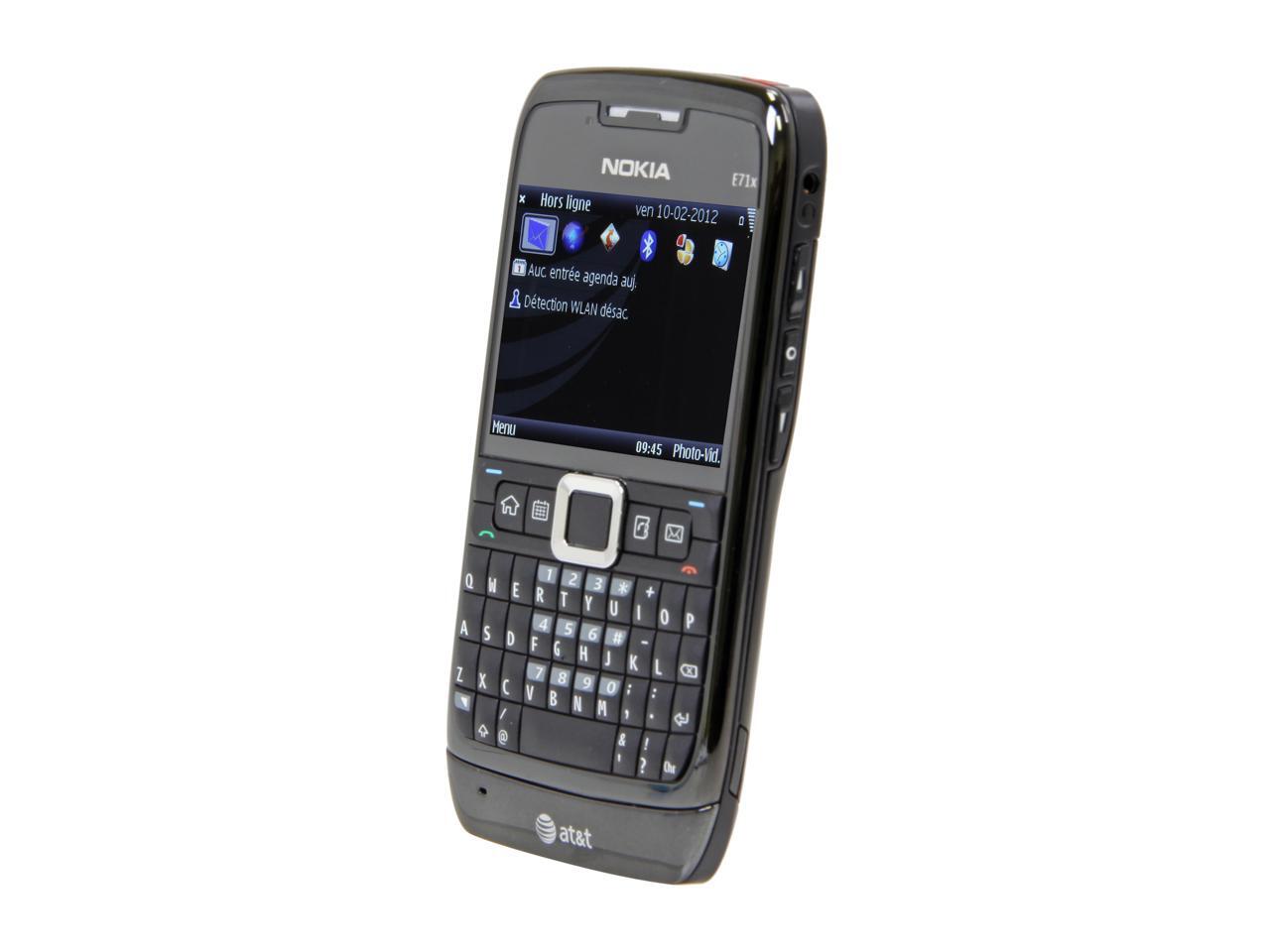 Nokia E71x Black 3G Unlocked GSM Bar Phone w/ QWERTY Keyboard / WiFi