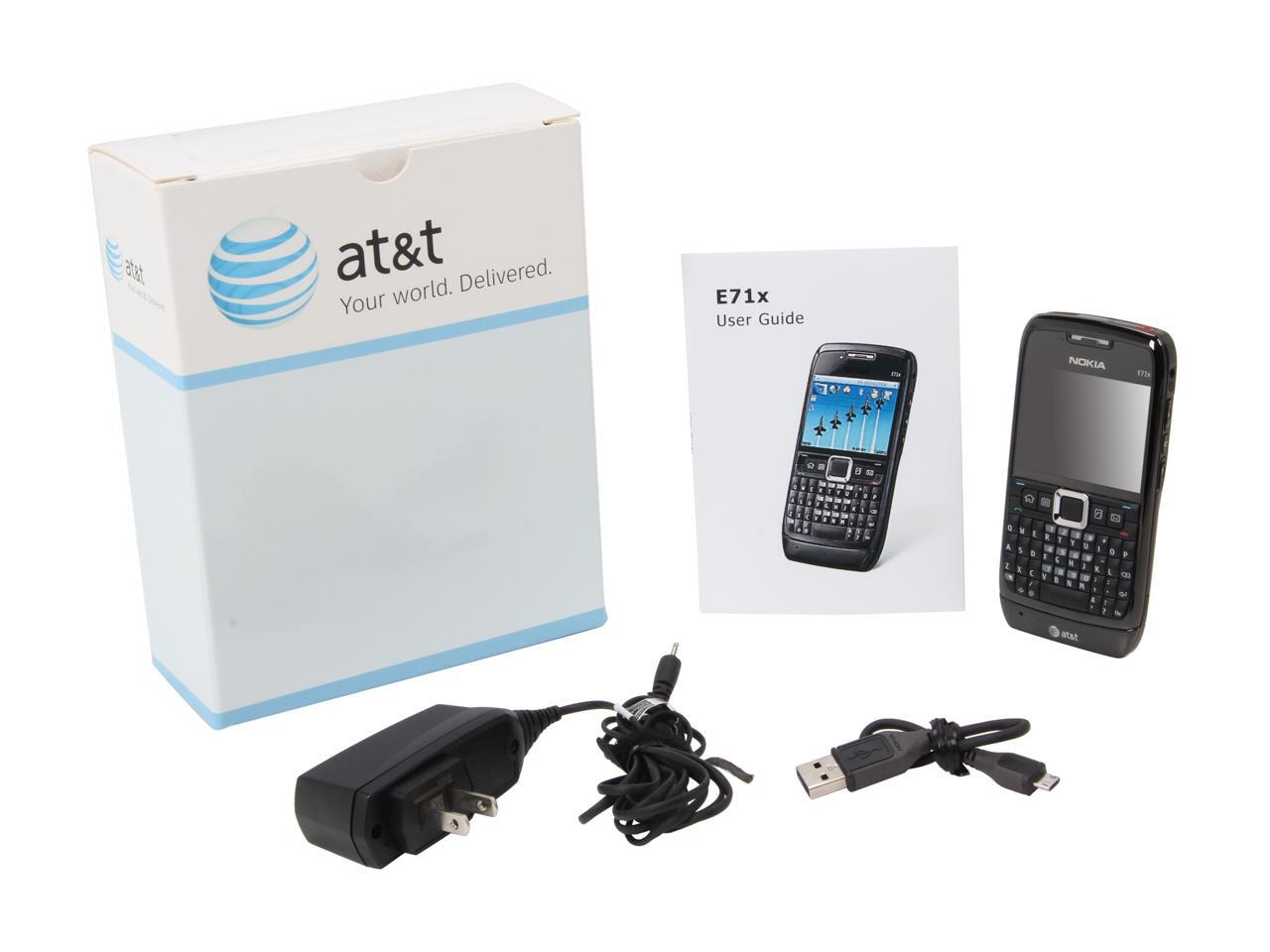 Nokia E71x Black 3G Unlocked GSM Bar Phone w/ QWERTY Keyboard / WiFi