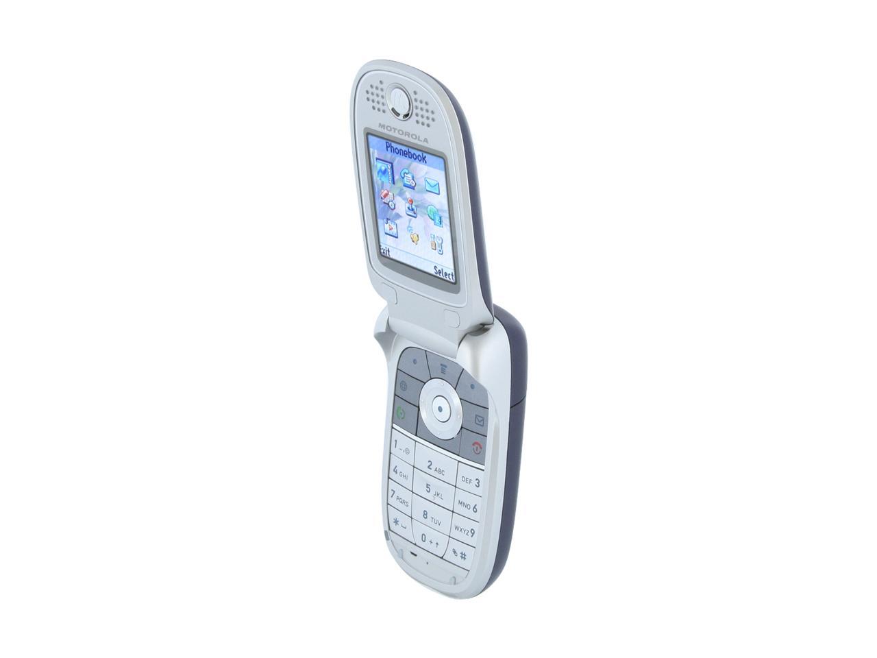 Motorola V195 Blue Unlocked Gsm Flip Phone With Bluetooth