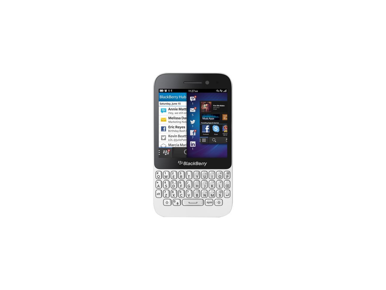 BlackBerry Q5 RFS121LW Unlocked Cell Phone 3.1" White 8 GB, 2 GB RAM