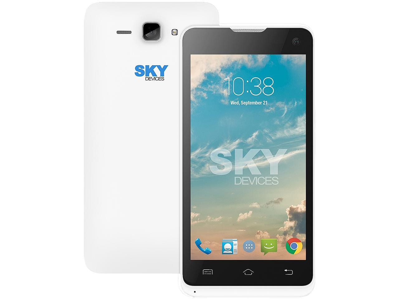 Sky Devices Sky 4.5D 3G Unlocked Cell Phone 4.5" White 4GB 512MB RAM
