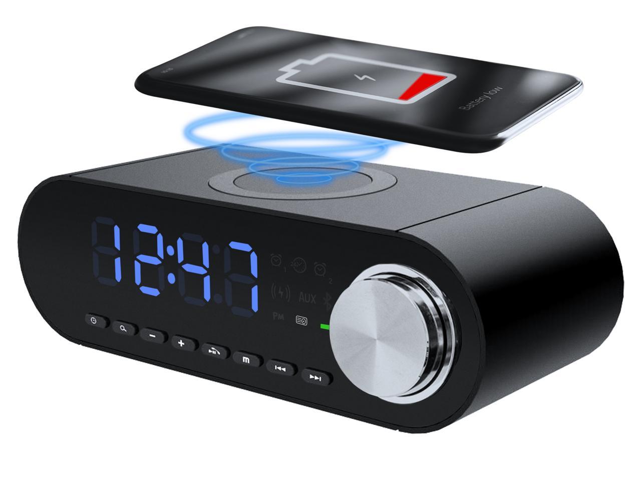 Rosewill Digital Alarm Clock with Wireless Charging Dock, LED |