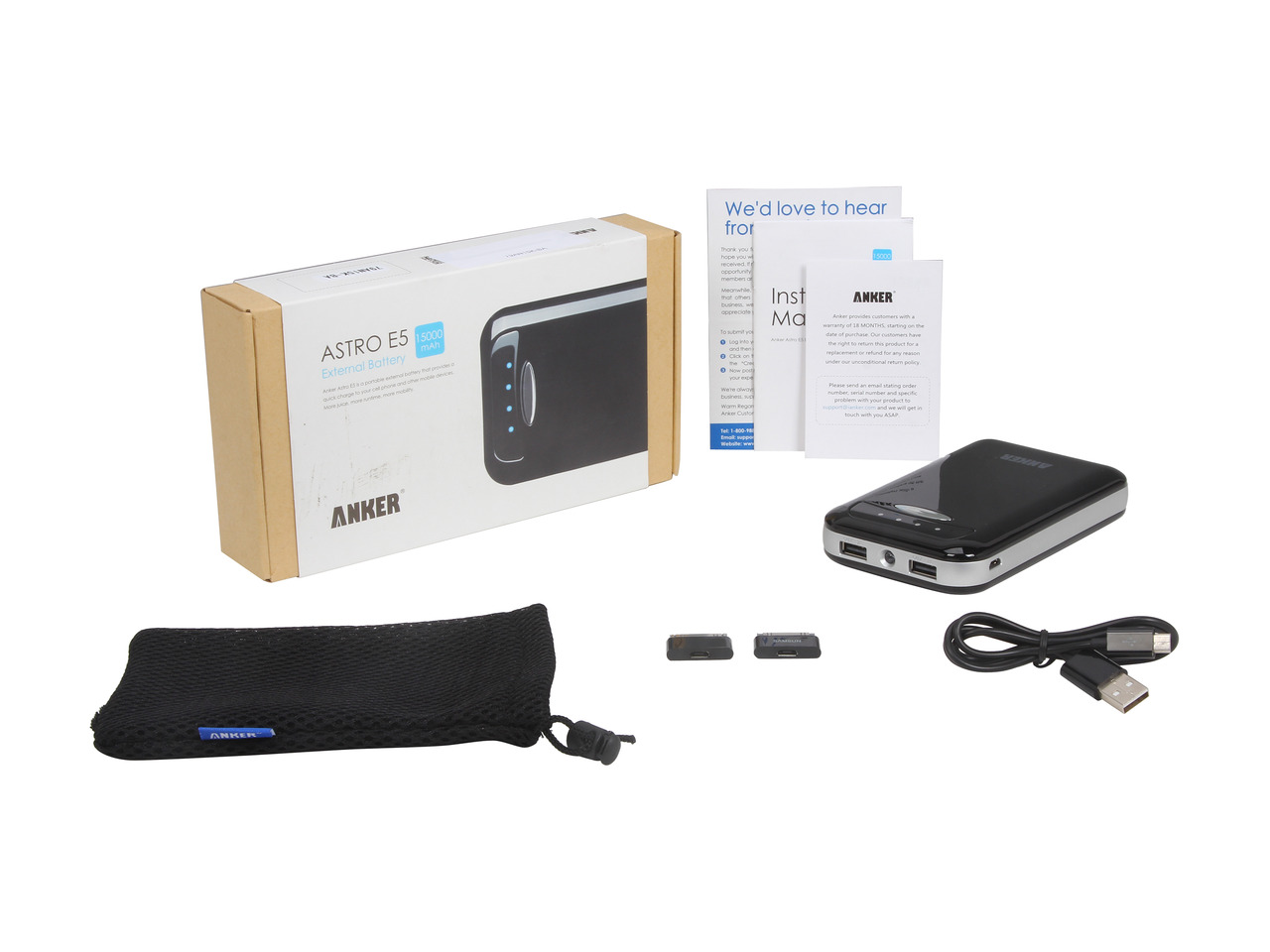 ABLEGRID Wall Charger For Anker Astro 2, Astro 3, E4, E5 – AC Adapter Power Cord