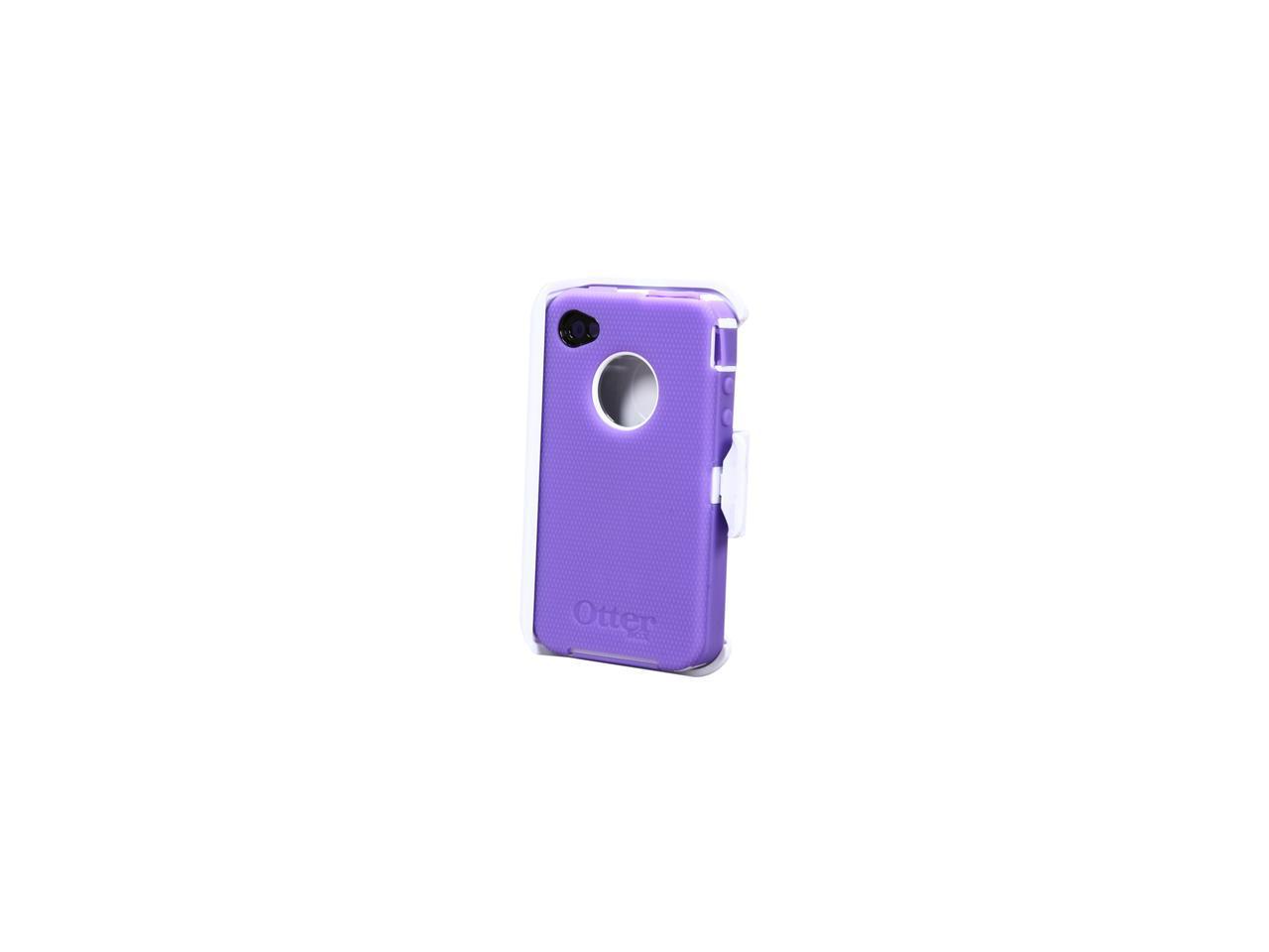 Otter Box White Plastic / Purple Silicone Defender Series Case For