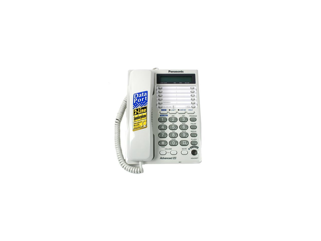 Panasonic KX-TS208W 2-Line Integrated Telephone System 16-Digit LCD ...