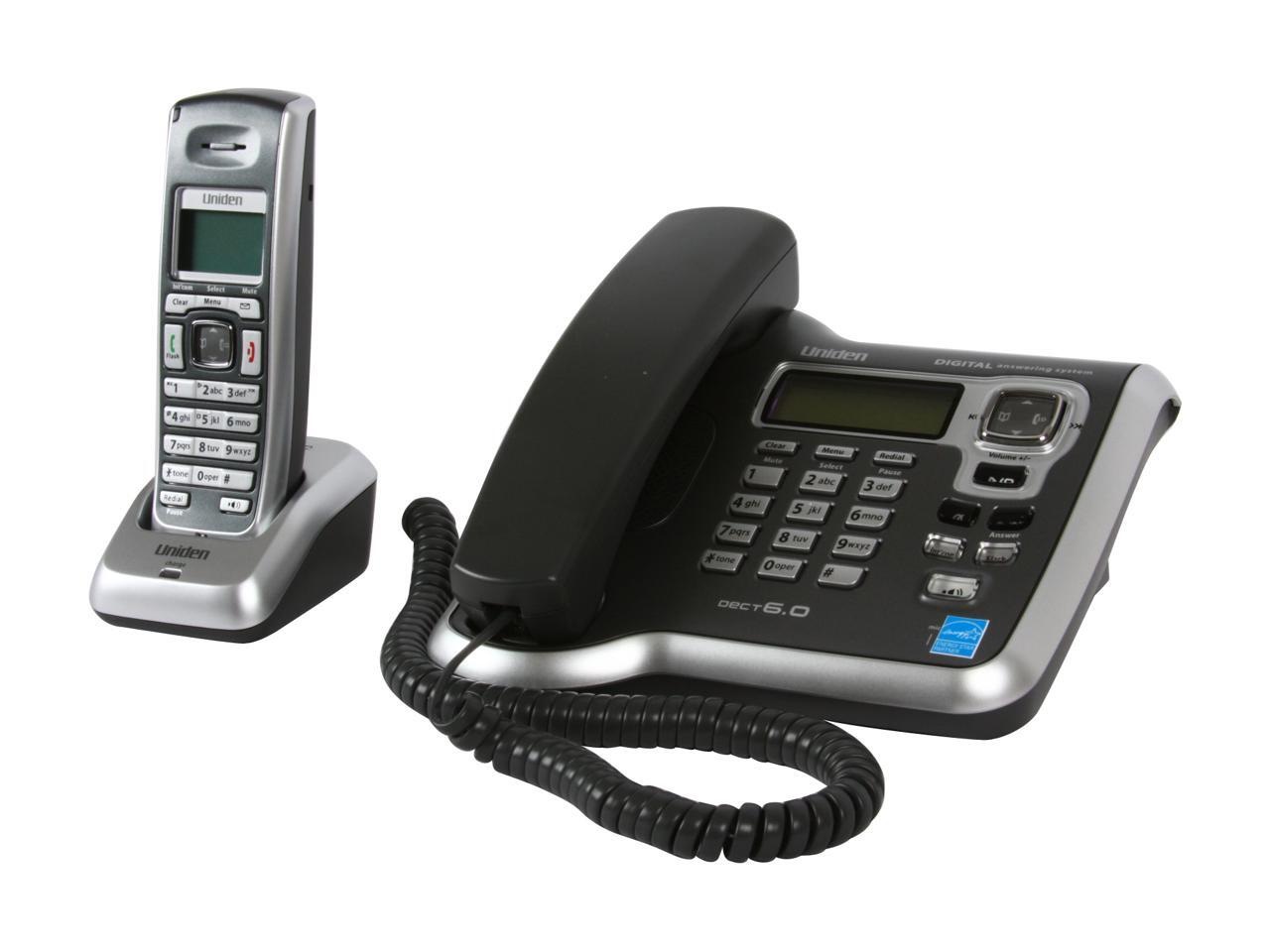 Uniden DECT2088 DECT 6.0 1X Handsets Expandable Corded/Cordless