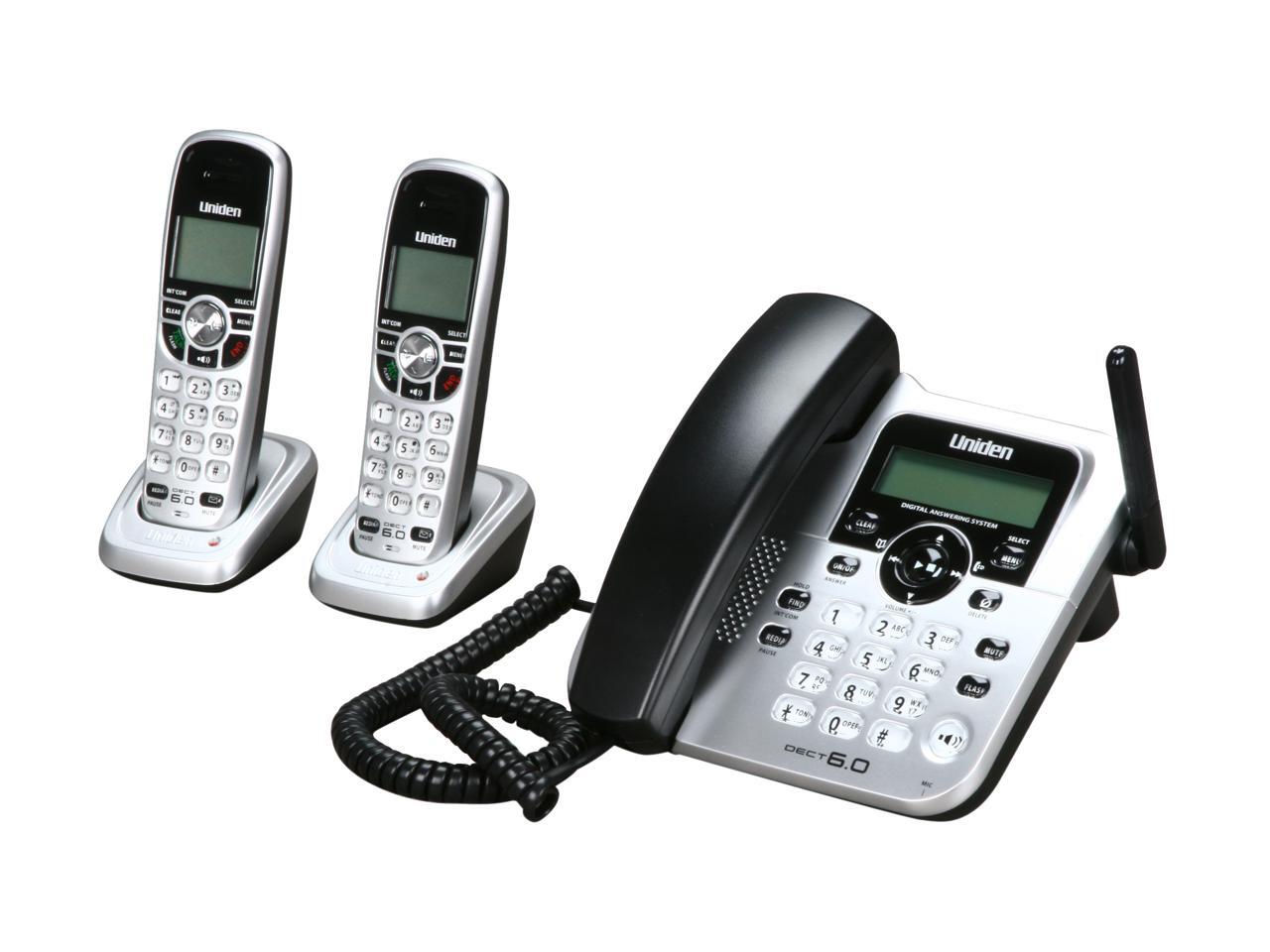 Uniden DECT15882 1.9 GHz Digital DECT 6.0 2X Handsets Cordless Phone