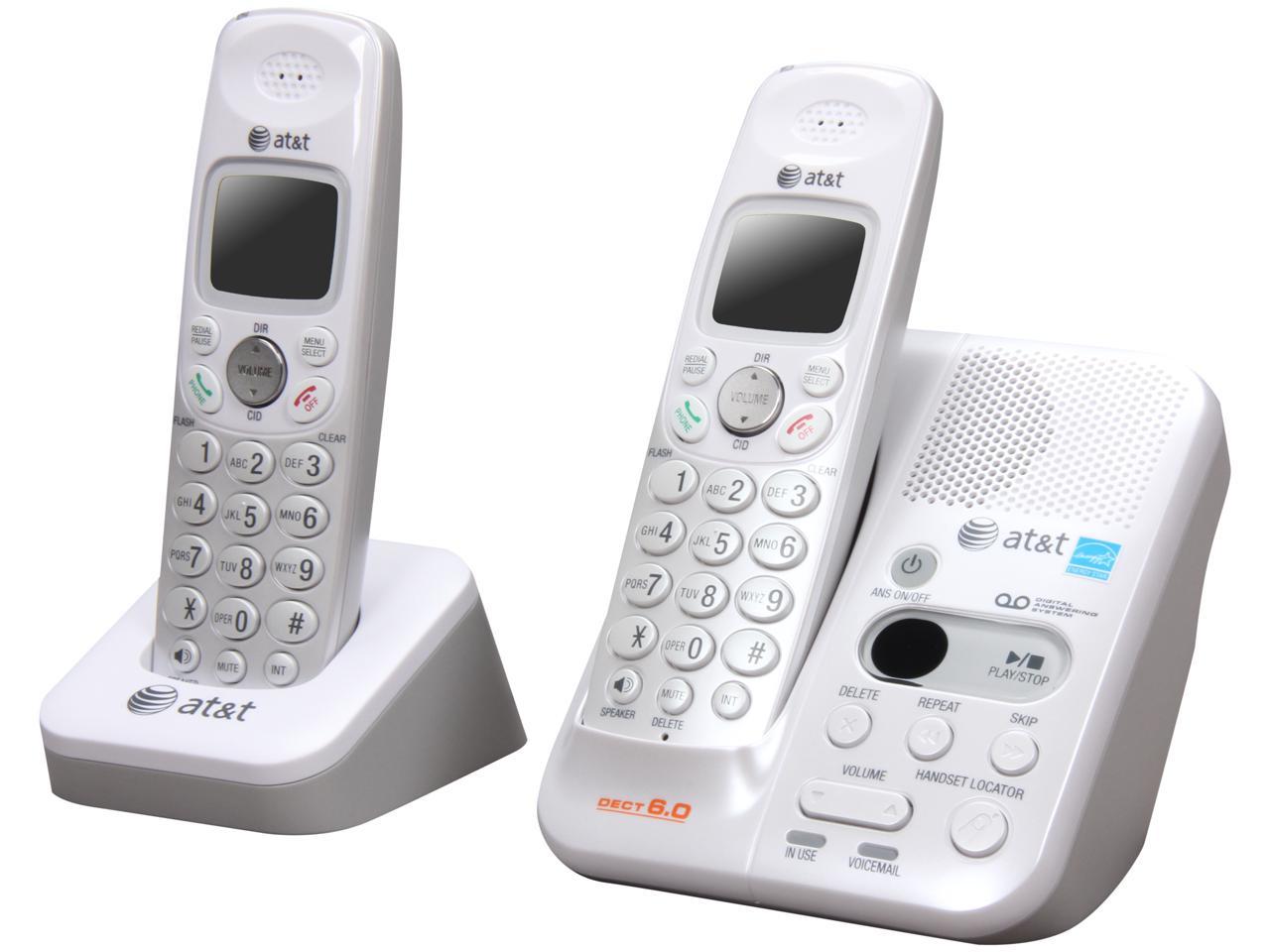 cordless white kitchen wall phone with 1 extension