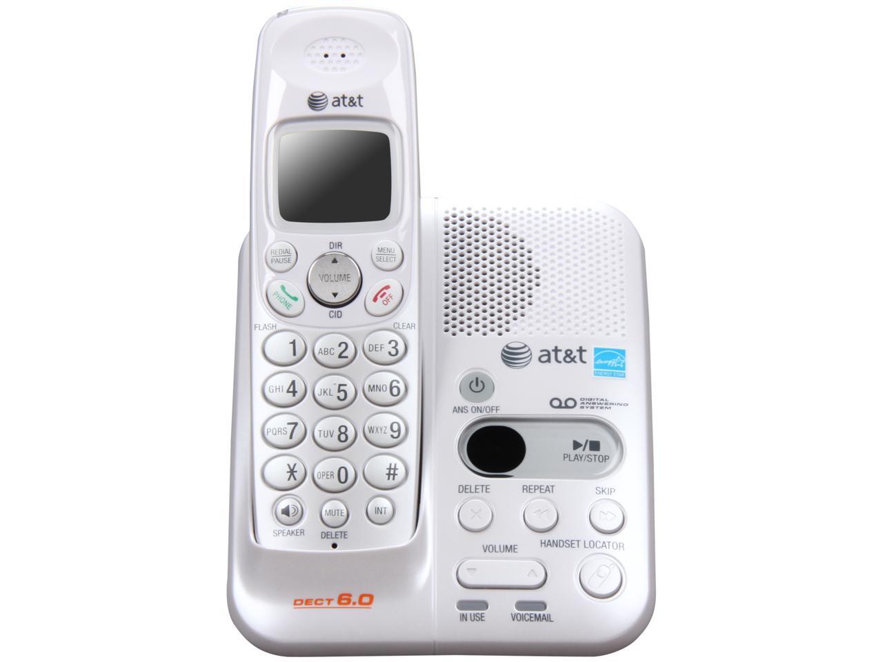 AT&T EL52209 DECT 6.0 2X Handsets White Cordless Phones