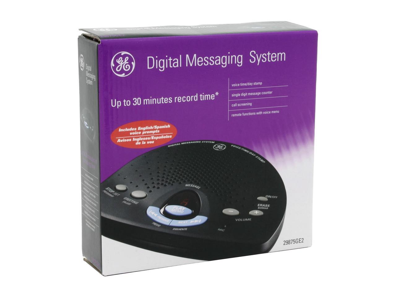 GE 29875GE2 Digital Answering Machine