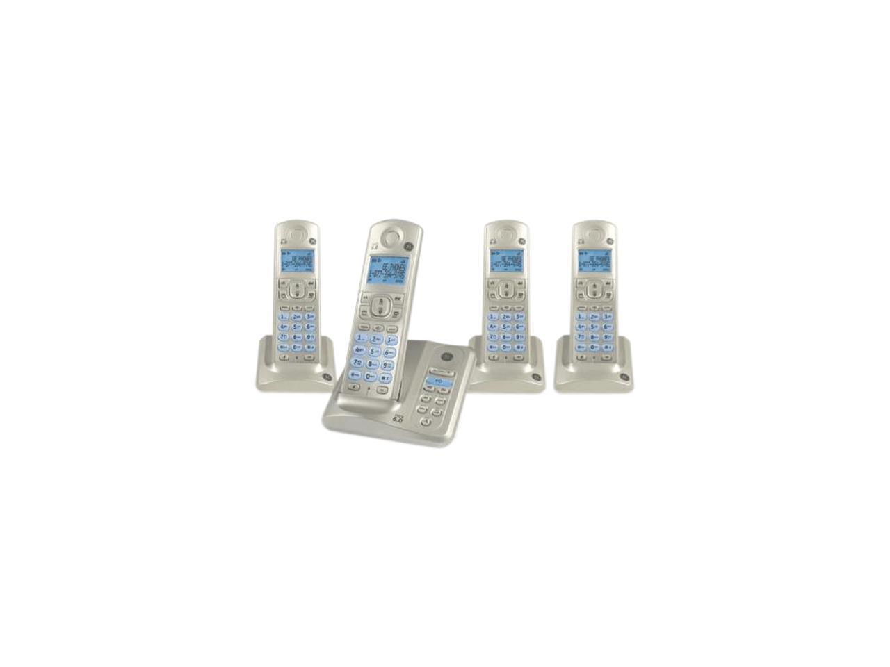 GE 28522AE4 Cordless Phone 4X Handsets and Answering Machine - Newegg.com
