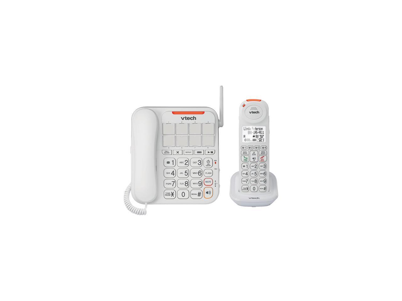 Vtech VTSN5147 DECT 6.0 Amplified Corded/Cordless Answering System with