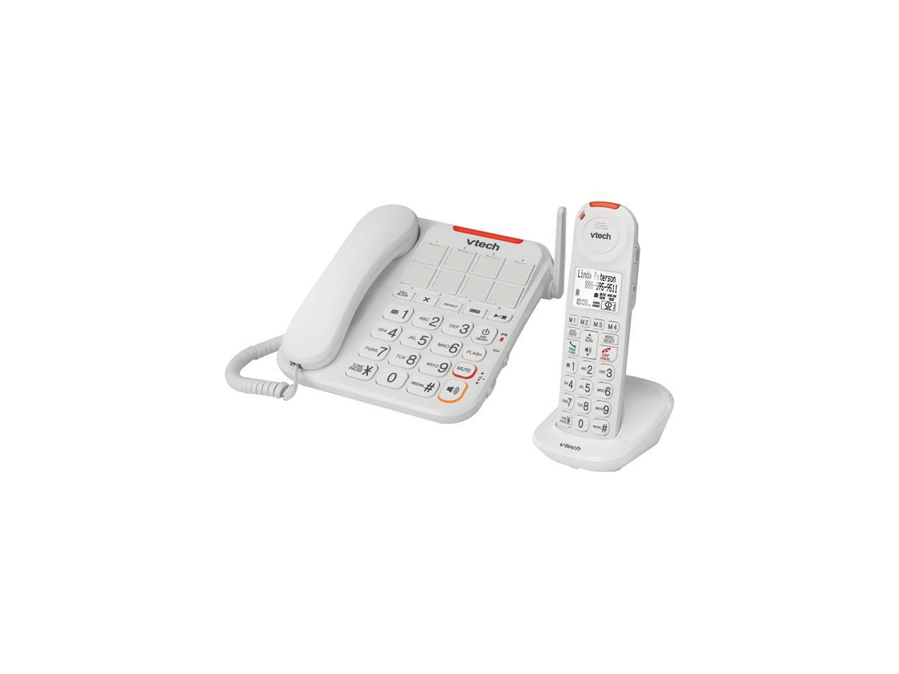 Vtech VTSN5147 DECT 6.0 Amplified Corded/Cordless Answering System with