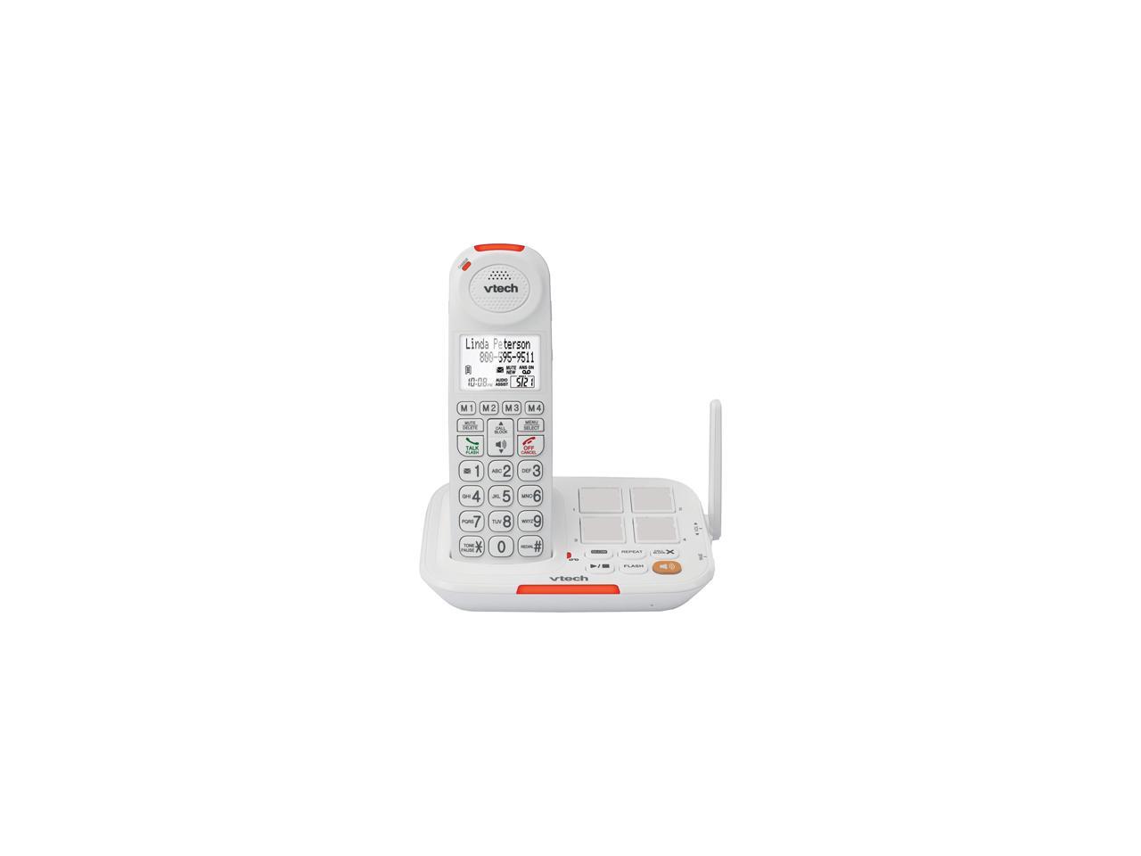 Vtech VTSN5127 Digital DECT 6.0 4X Handsets Amplified Cordless Answering System with Big Buttons