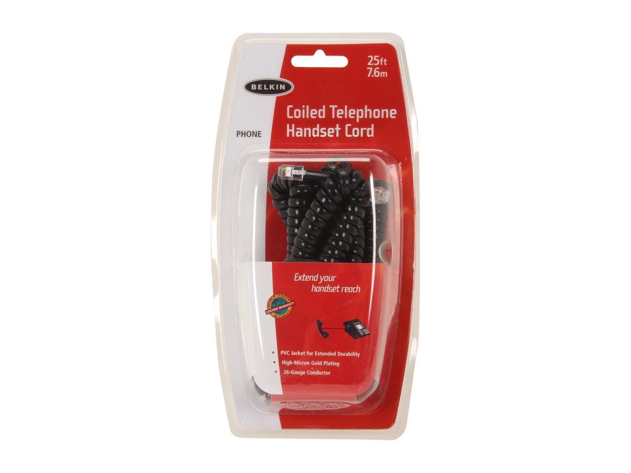 Belkin F8V10125BK Coiled Telephone Handset Cord Newegg.ca