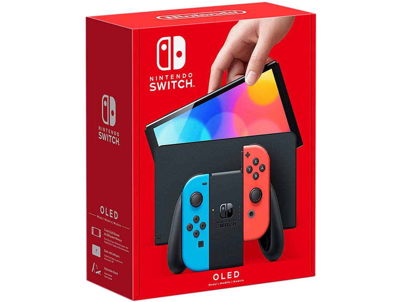 テレビ/映像機器 その他 Nintendo Switch (OLED model) w/ Neon Red & Neon Blue Joy-Con