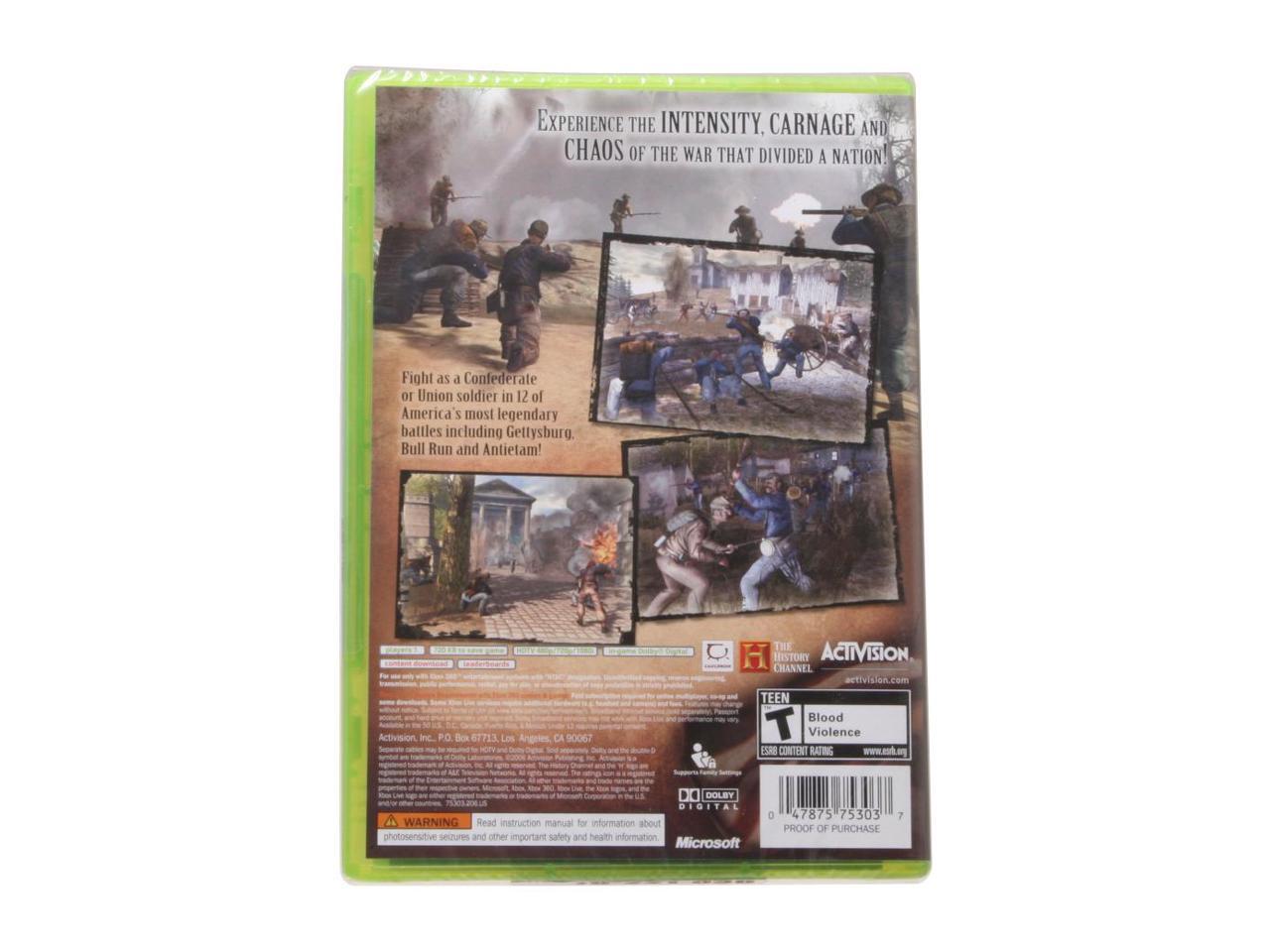 History Channel Civil War XBOX 360 Game
