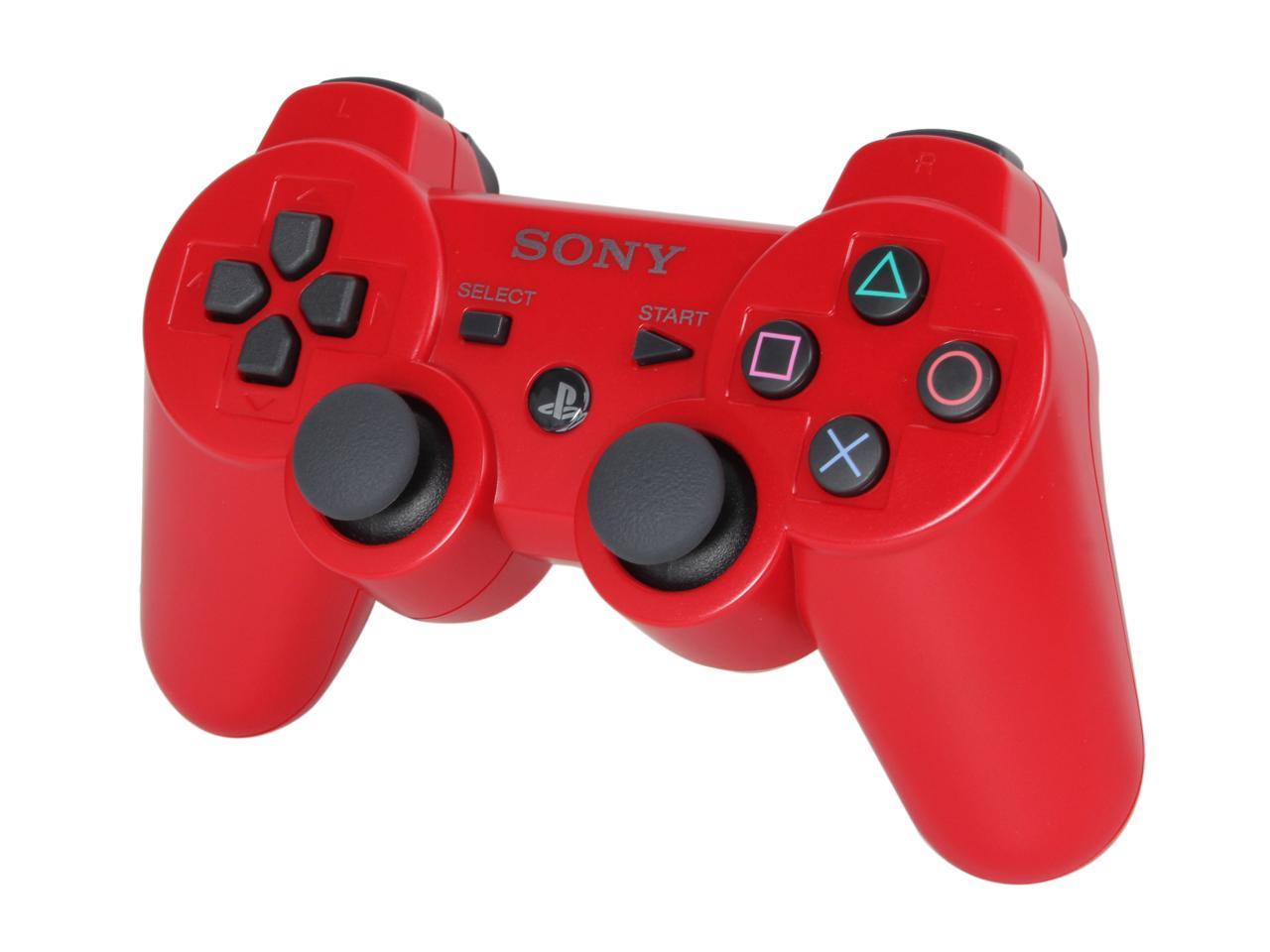 Dualshock wireless controller. Джойстик ps3. D Pad Dualshock 3. ПС 3 красная. Джойстик красный на сони плейстейшен красный.