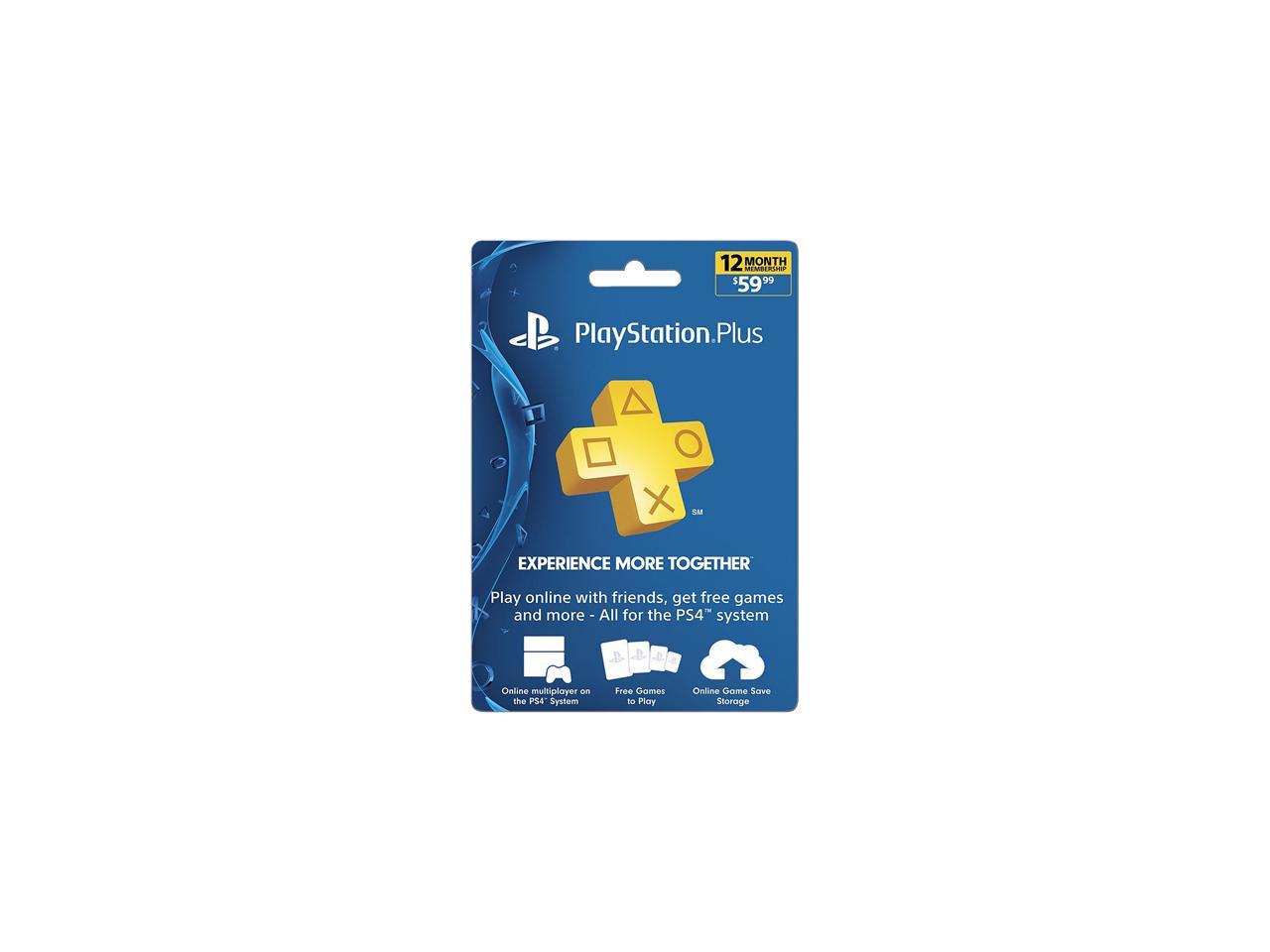 sony playstation plus 12-month subscription card