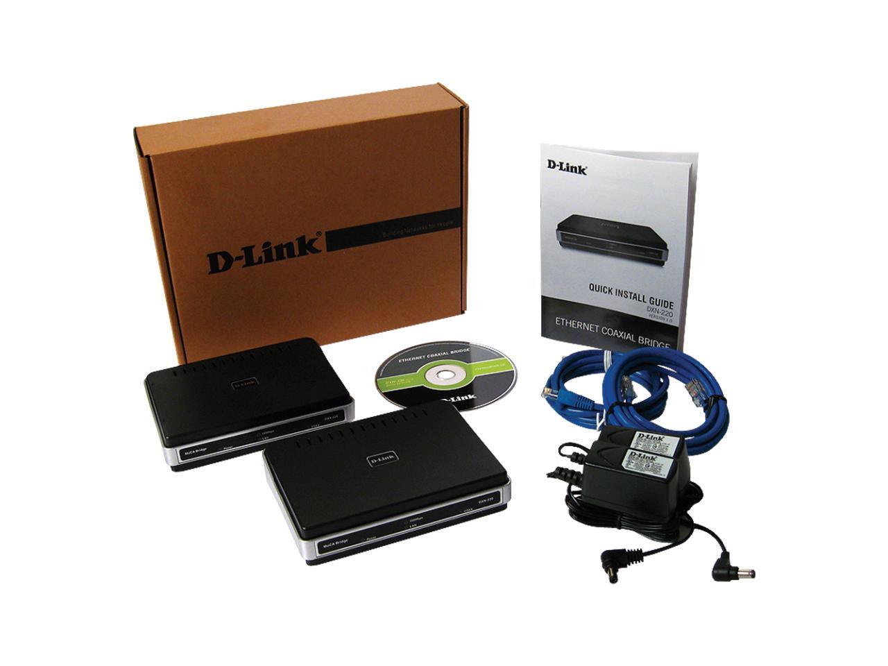 DLink DXN221 HD MediaBridge Coax Network Starter Kit