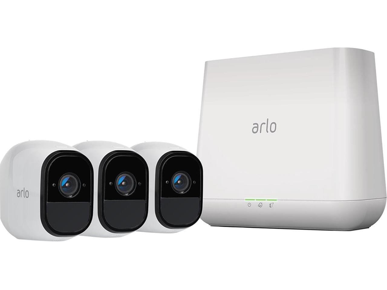 Arlo Pro Smart Security System 3 WireFree HD Camera with Siren, Audio Indoor / Outdoor