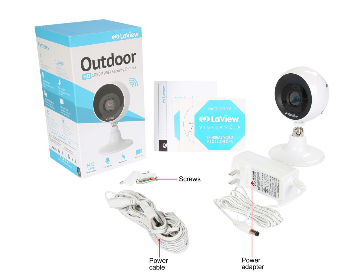 LaView WiFi 1080P Outdoor Security Camera with Micro SD OnBoard