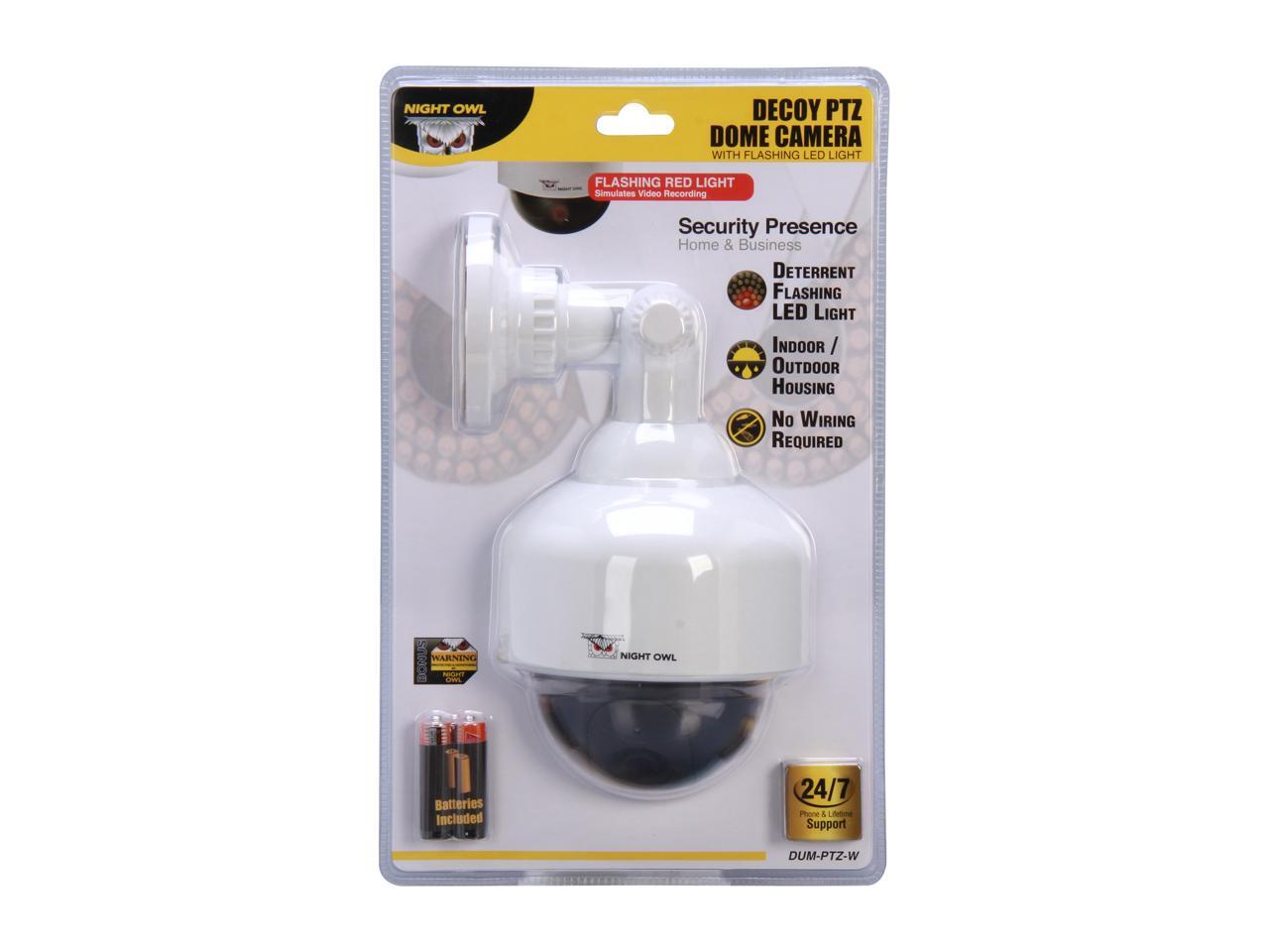 Night Owl DUMPTZW Decoy PTZ Camera with Flashing LED Light