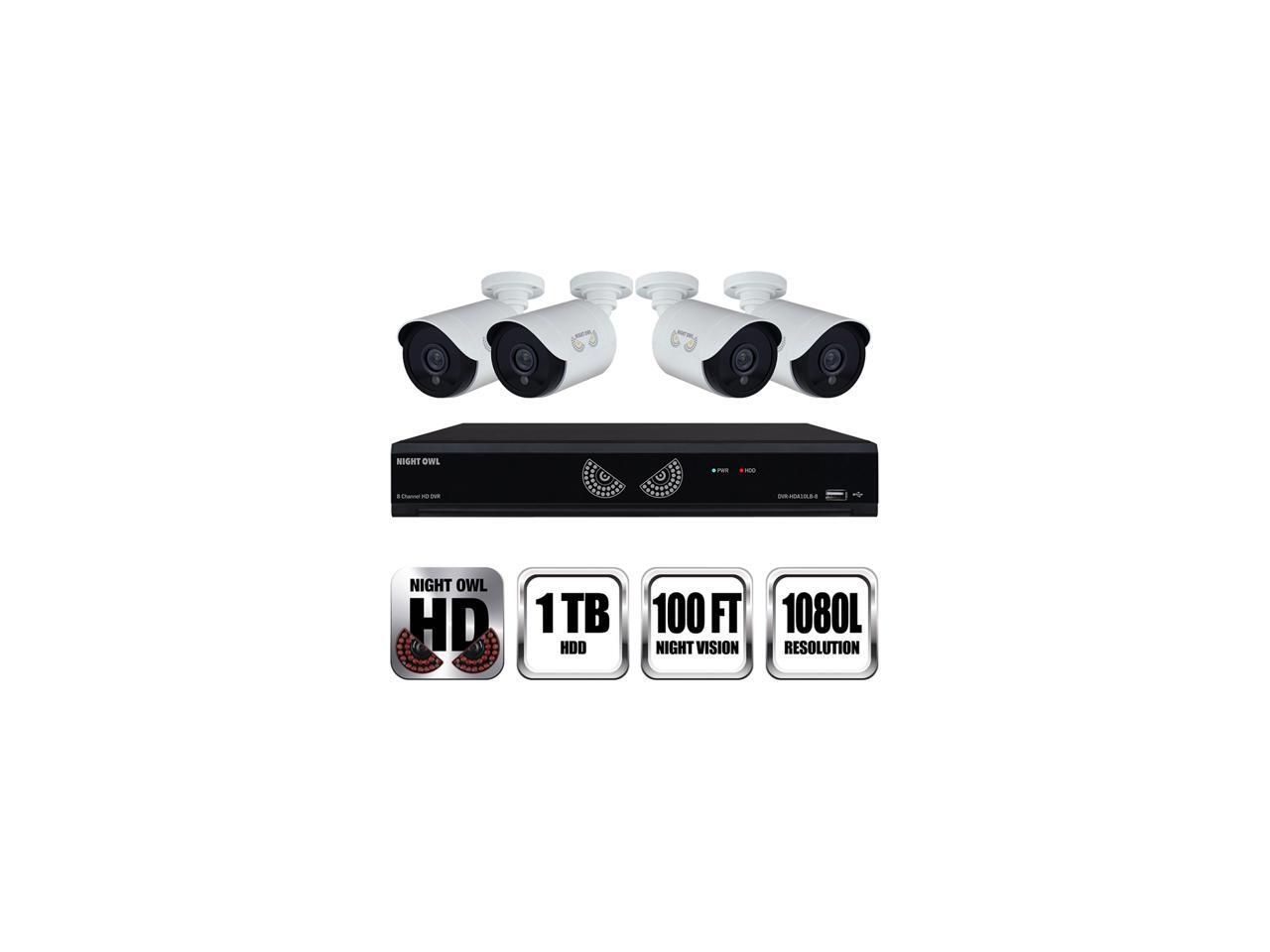 NightOwl 8 Channel 1080 Lite HD Analog Video Security System with 1TB
