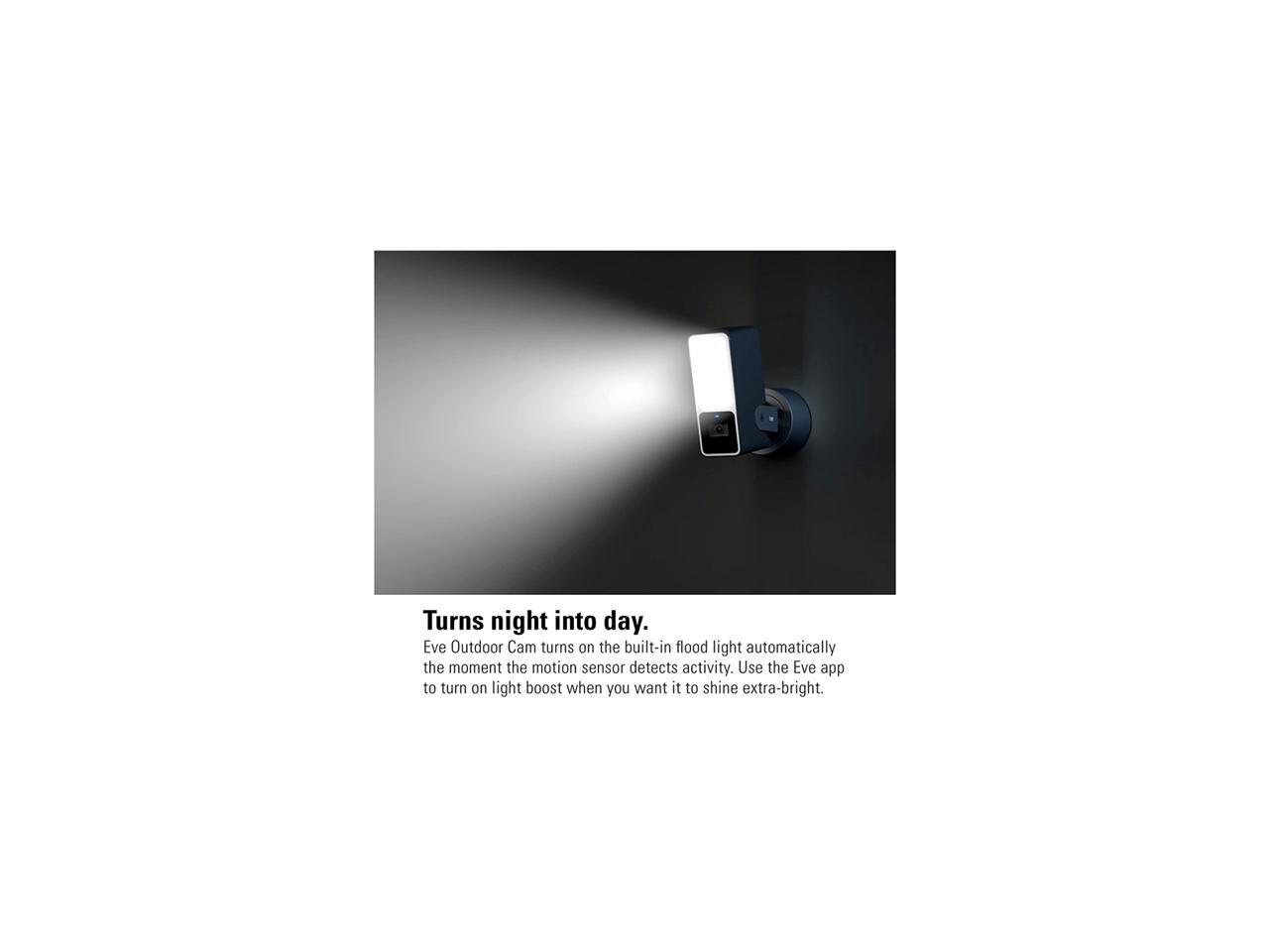 Eve Outdoor Cam Secure floodlight camera with Apple HomeKit Secure