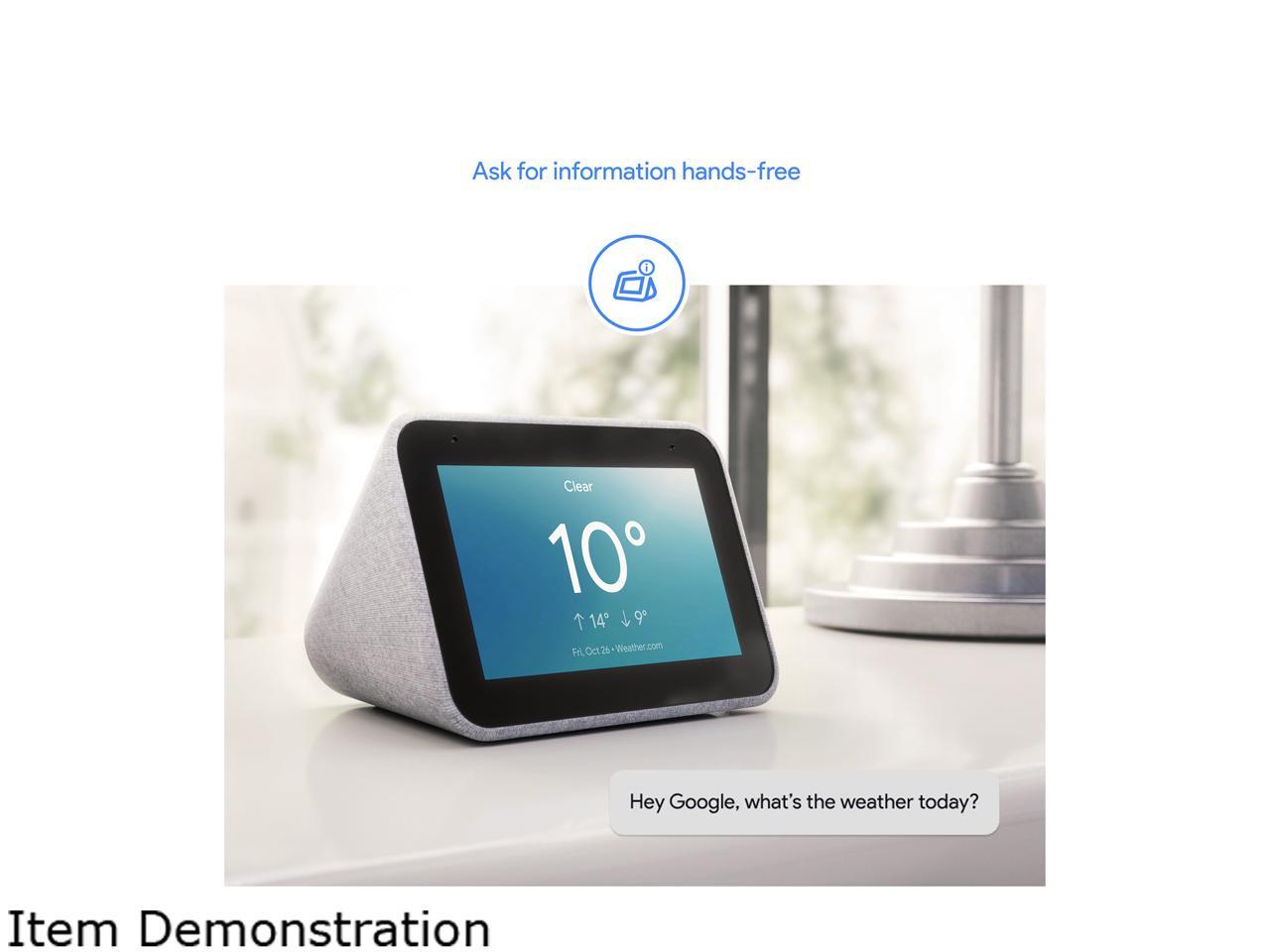 Lenovo ZA4R0002US Smart Clock with the Google Assistant