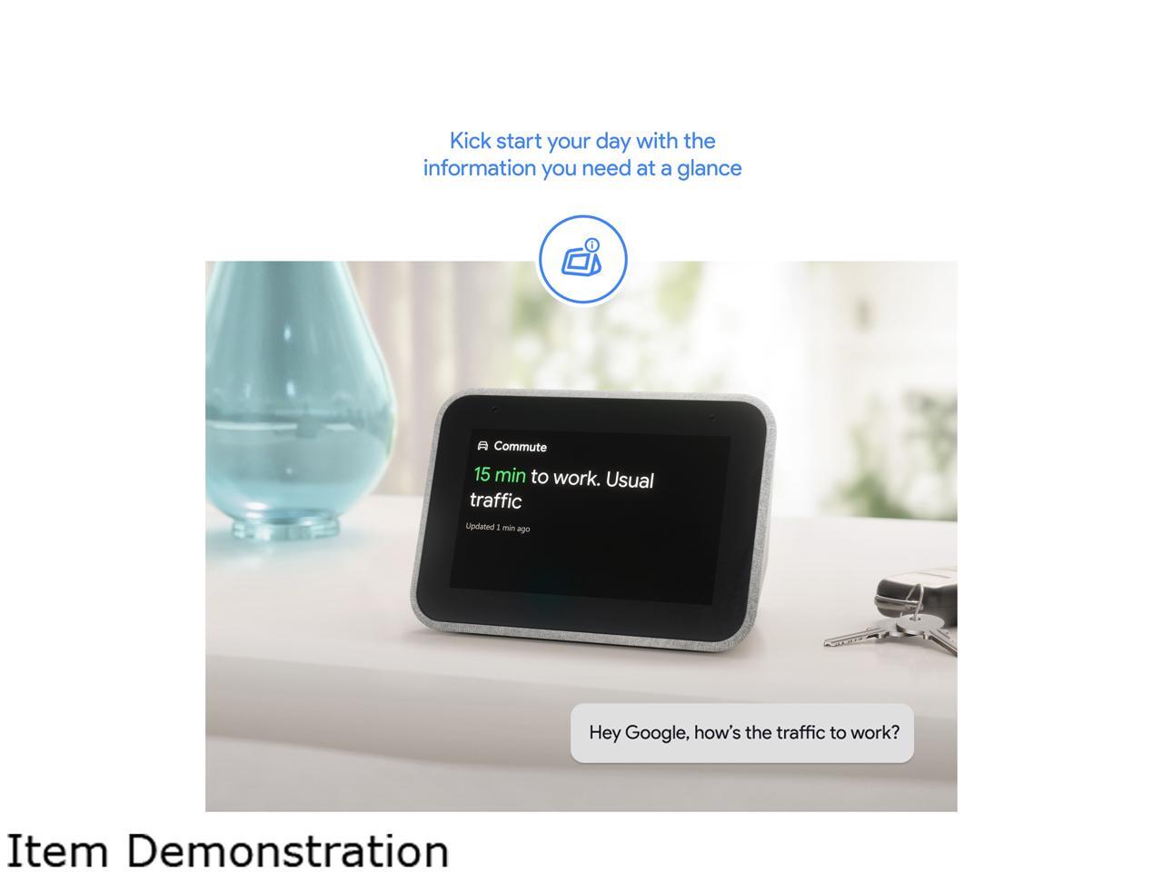 Lenovo ZA4R0002US Smart Clock with the Google Assistant