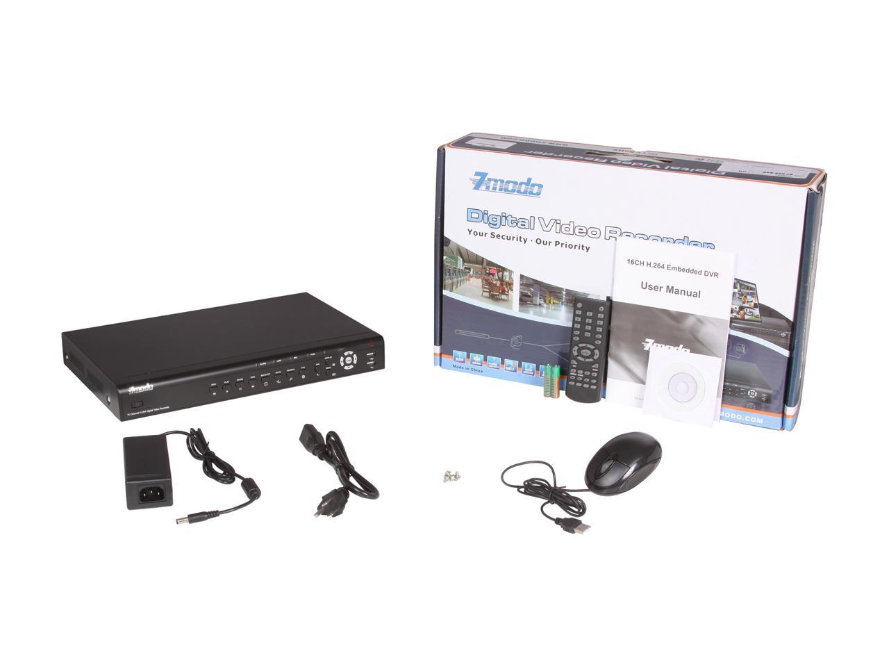 Zmodo ZMDDRSFN61TB 16 x BNC 16 Channel H.264 D1 DVR VGA 3G Remote