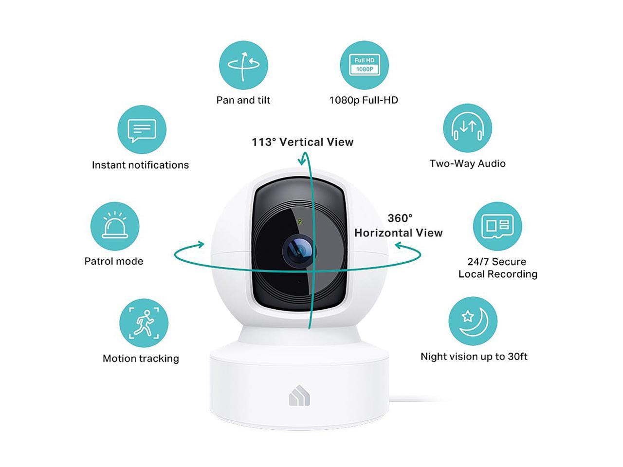 Kasa Smart Indoor Pan/Tilt Home Camera, 1080p HD Security Camera