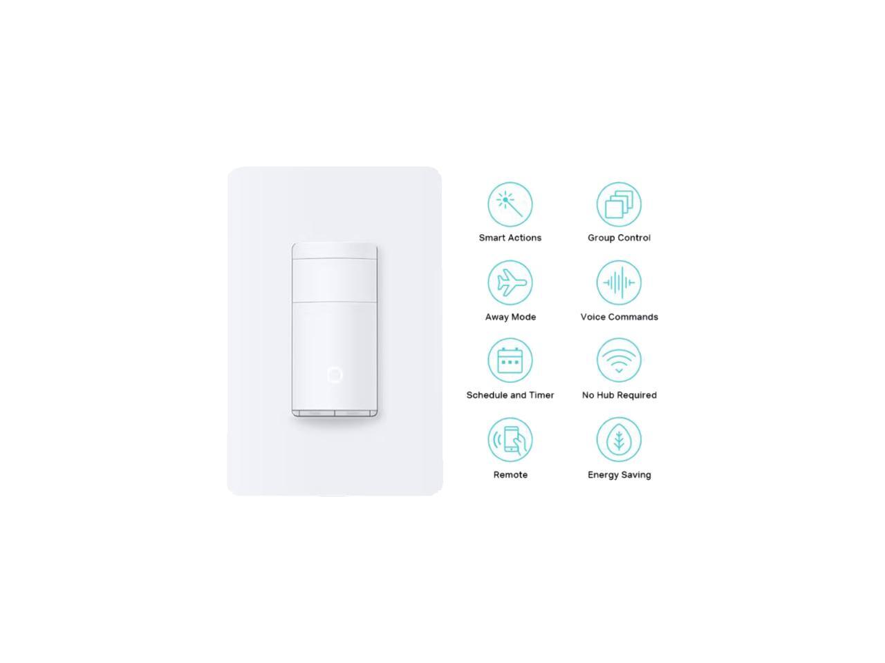 Kasa Smart Motion Sensor Switch, Single Pole, Needs Neutral Wire, 2 ...