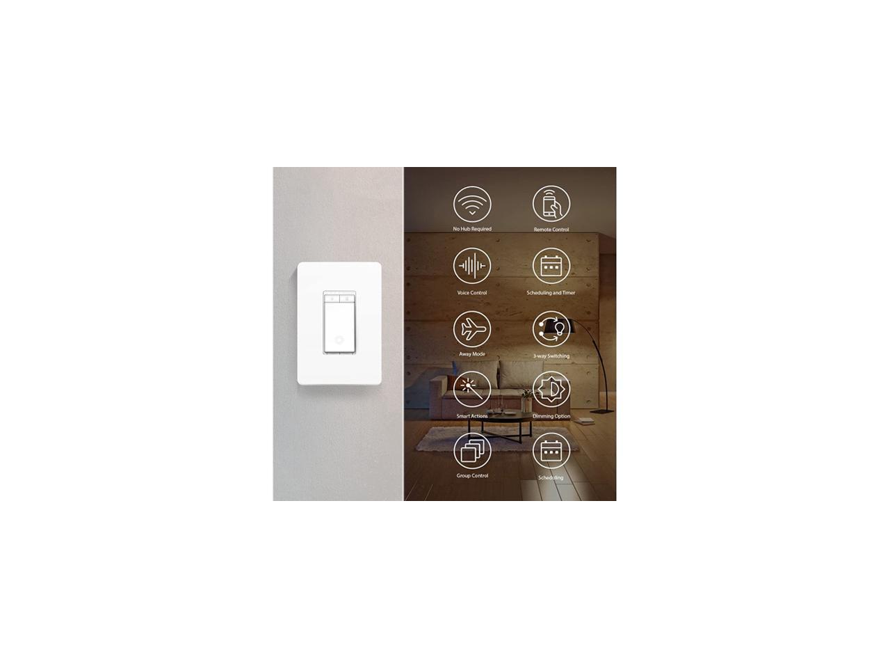 Kasa Smart 3 Way Dimmer Switch KIT, Dimmable Light Switch Compatible