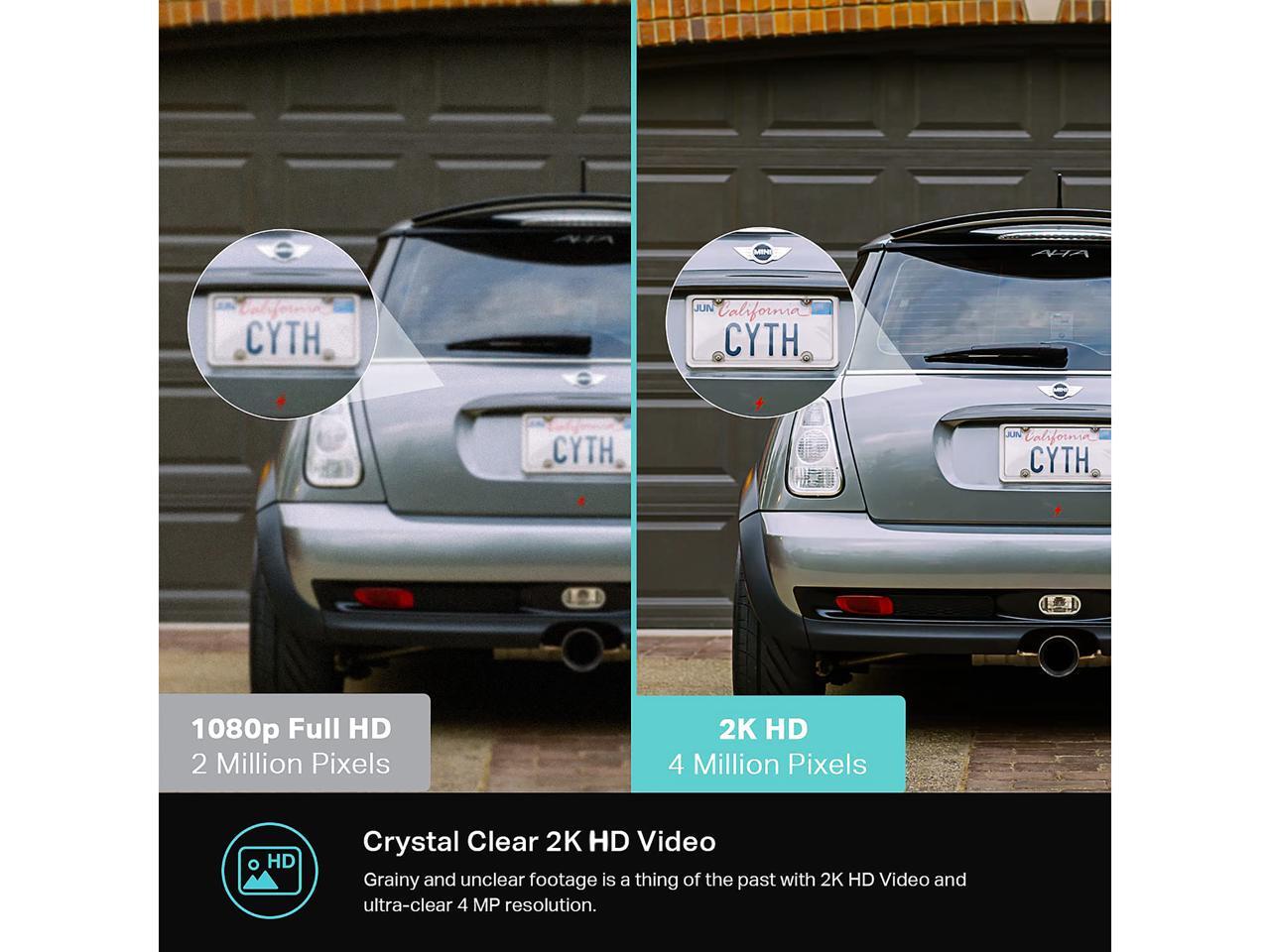 Kasa 4MP 2K Security Camera Outdoor Wired, IP65, Starlight Sensor & 98