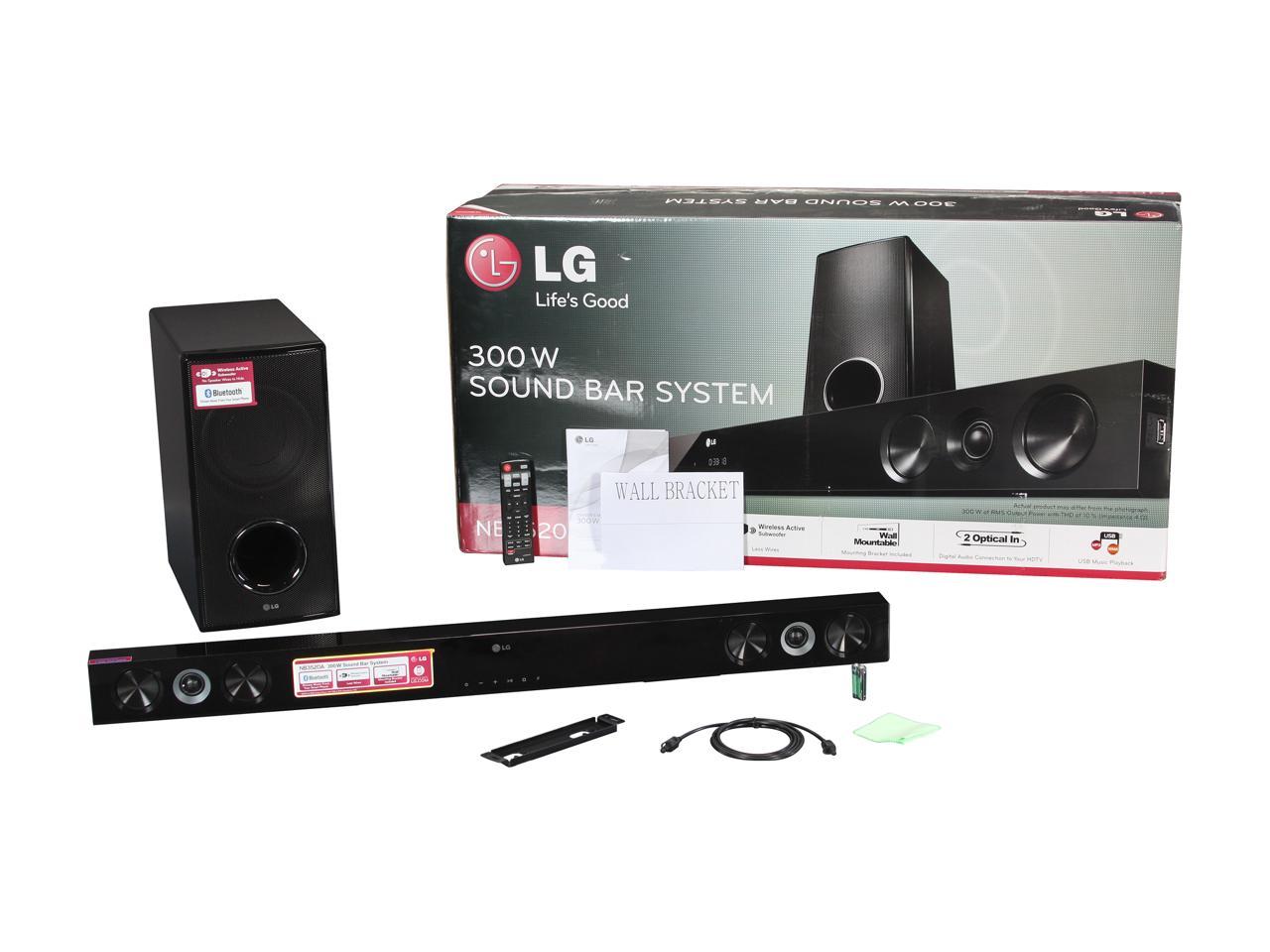 lg nb3520a 300w soundbar with wireless subwoofer