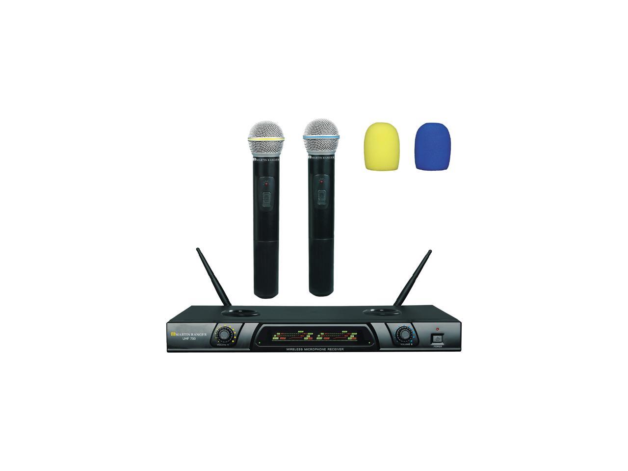 Martin Ranger UHF-700 Rechargeable UHF Dual Wireless Microphone system ...