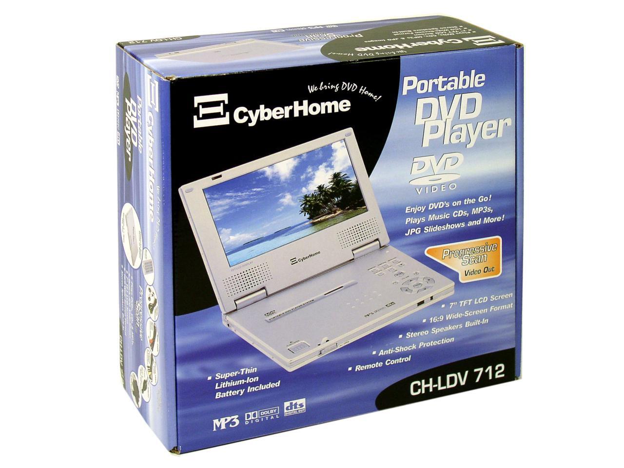 Open Box CyberHome CHLDV 712 Portable DVD Players W/ 7" 169 LCD