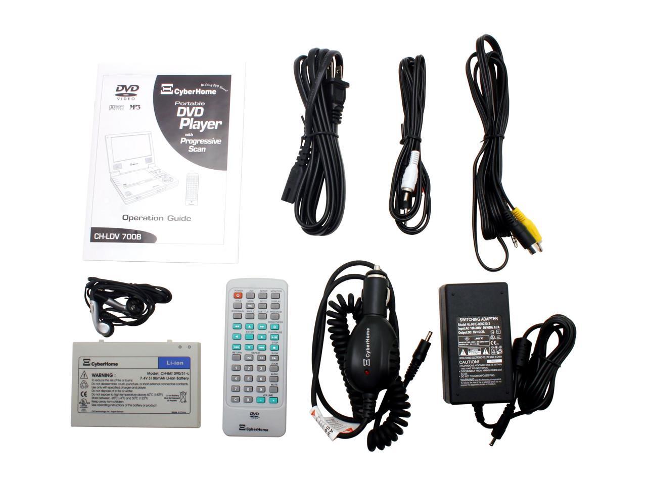 CyberHome CHLDV700B Portable DVD player W/ 7" 169 Widescreen Color