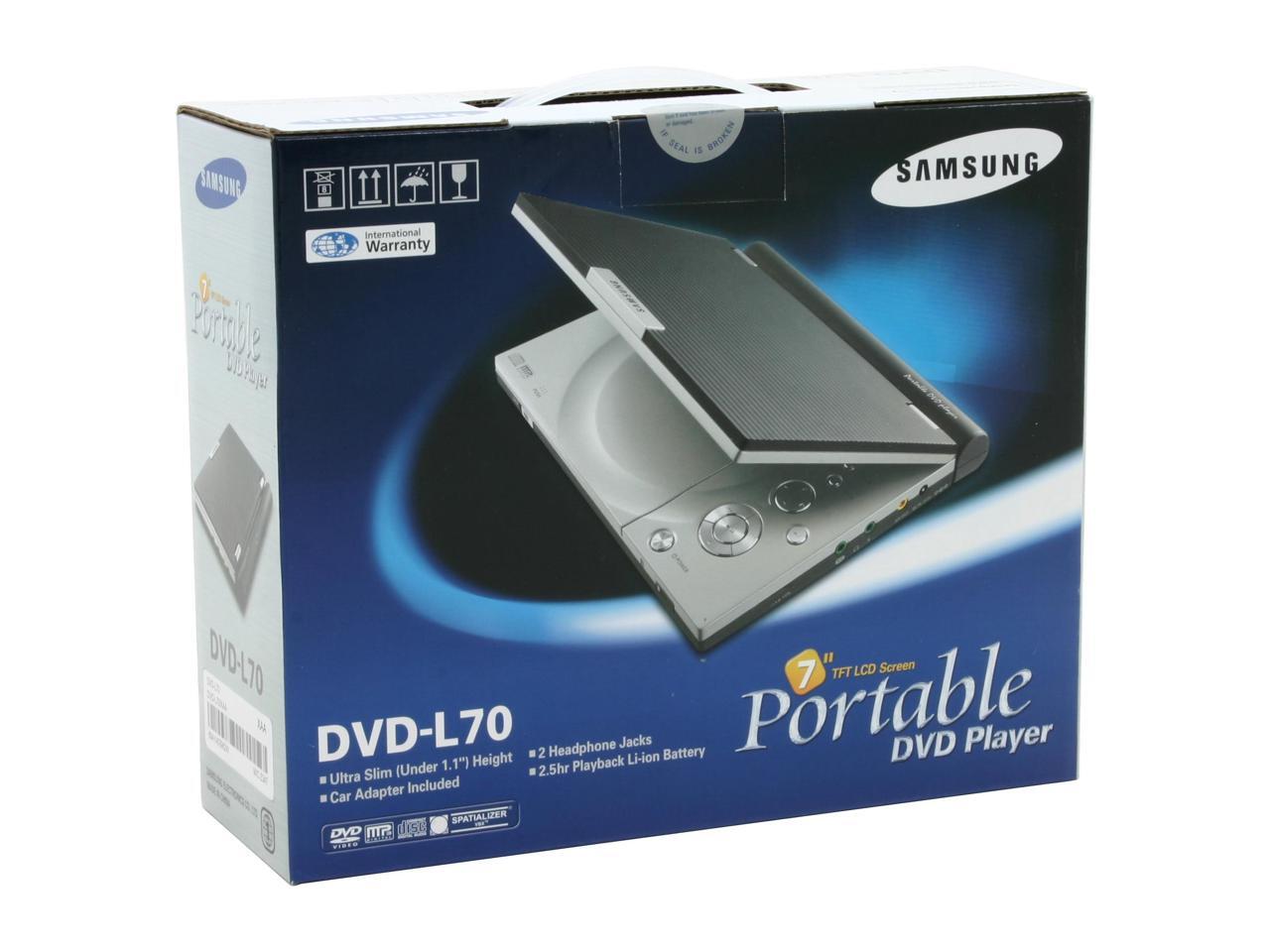 SAMSUNG DVDL70 UltraLight Portable DVD Player w/ 7" 169 LCD